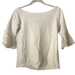 Banana Republic Cream Ivory‎ Wool Blend Off The Shoulder Top XS